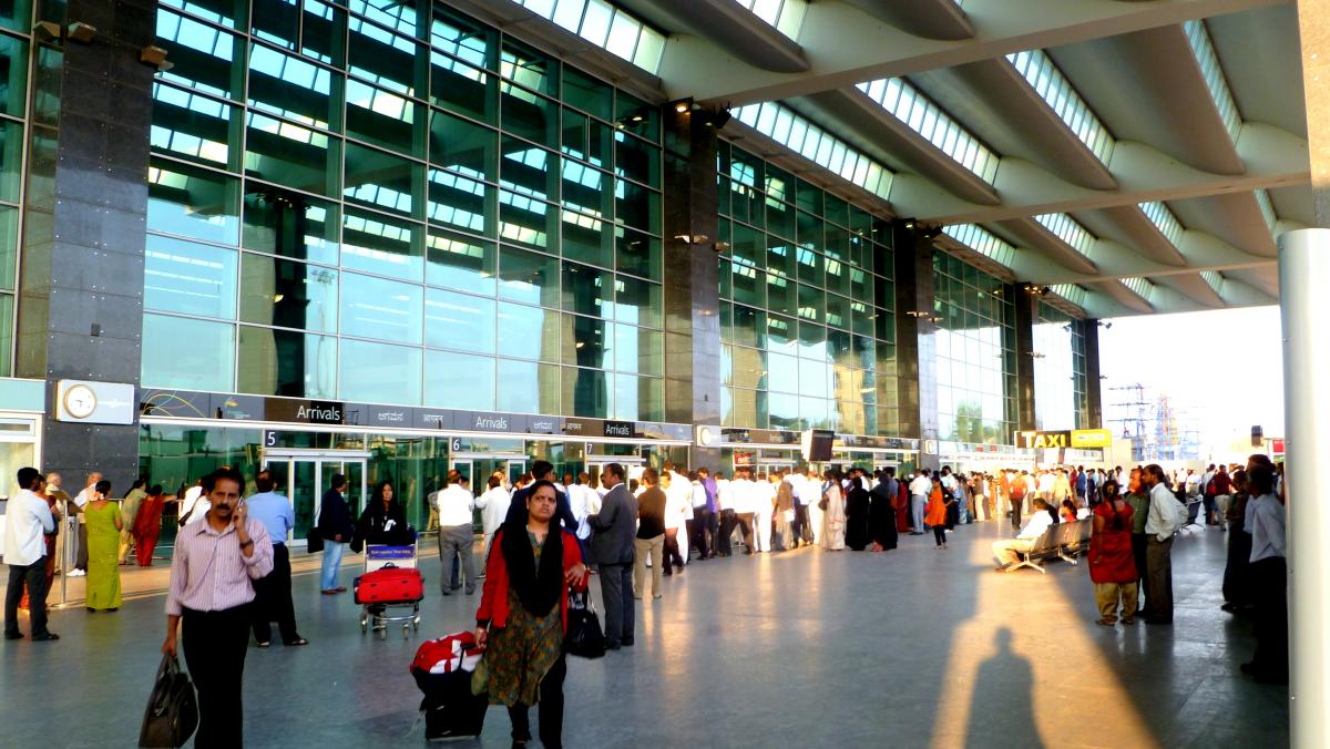 The Bangalore International Airport terminal, now powered by solar energy. Photo by Herry Lawford/Flickr