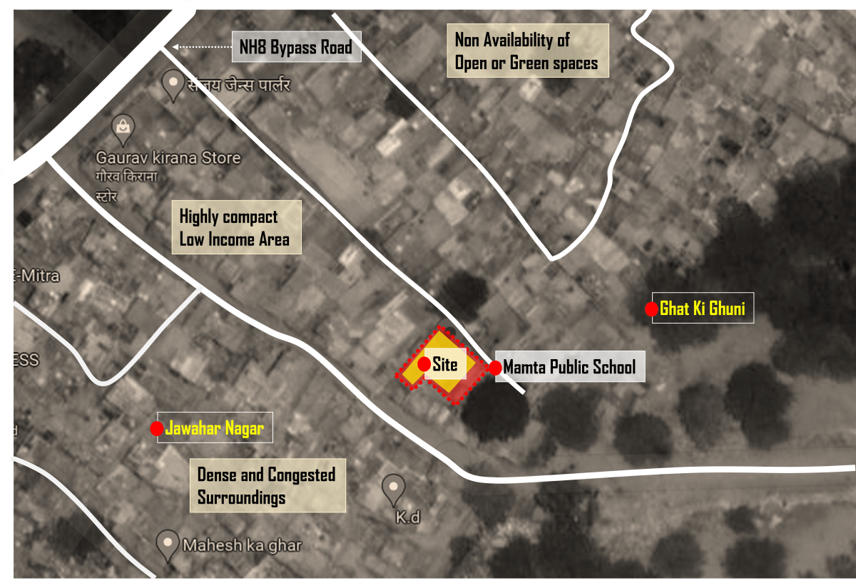  Mamta Public School is situated in a low income and high-density neighborhood. Mapping by Himanshi Kapoor/WRI India.