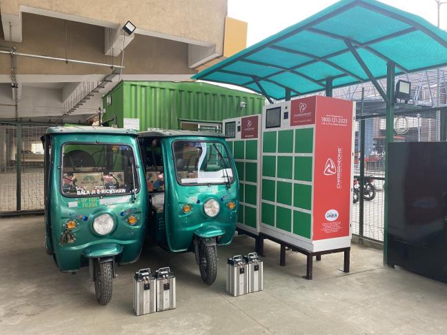 When it comes to charging infrastructure, physical space in urban localities is a constant barrier making it vital that we make clever choices. Photo by Charge Zone, Gujarat.