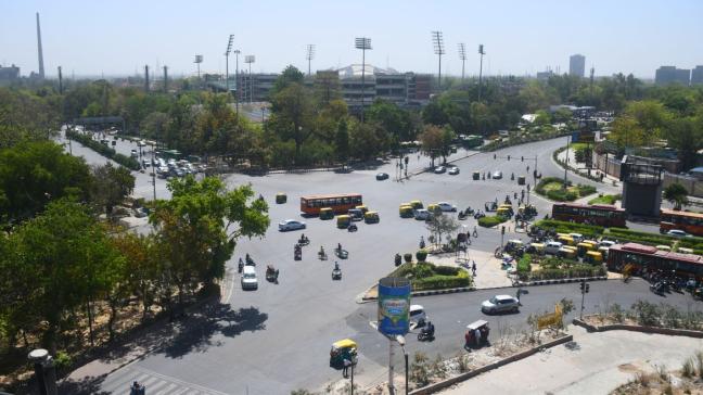 The Delhi Gate junction posed a high risk to both pedestrians and vehicle users due to its vast area and lack of safety design measures, however design interventions helped transform it. Photo by WRI India. Reimagining Delhi's Intersections for a Safer Commute