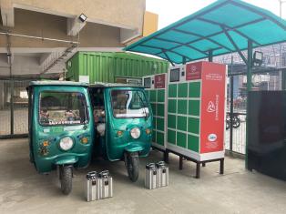 When it comes to charging infrastructure, physical space in urban localities is a constant barrier making it vital that we make clever choices. Photo by Charge Zone, Gujarat.