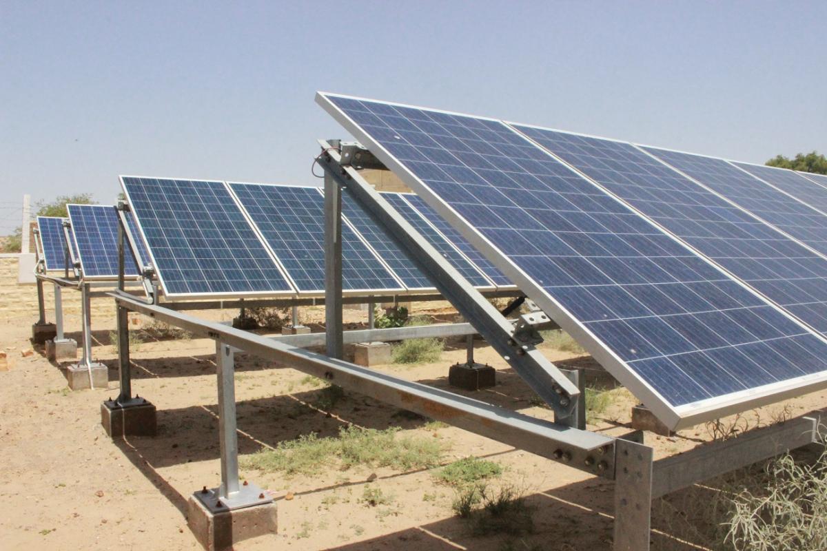 Solar plant  for pumping out ground water in Girduwala.